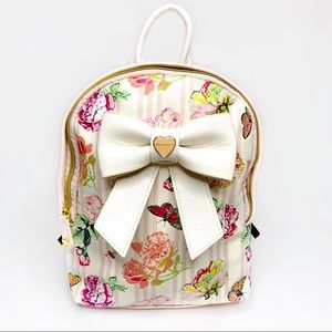 NWOT BETSEY JOHNSON Mini Backpack Floral with Bow